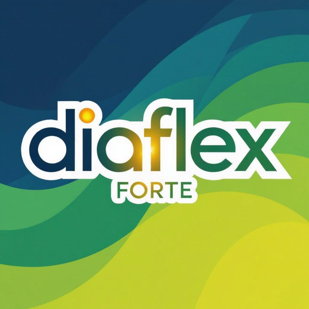Diaflex Forte Logo Design: Modern Blue and Green