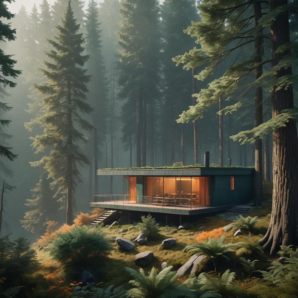 Cabin Retreat: Hyperrealistic Forest Ambiance