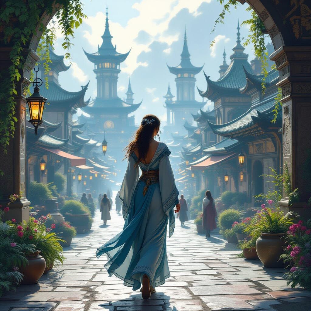 Celtic City of Eternal Youth: Digital Painting