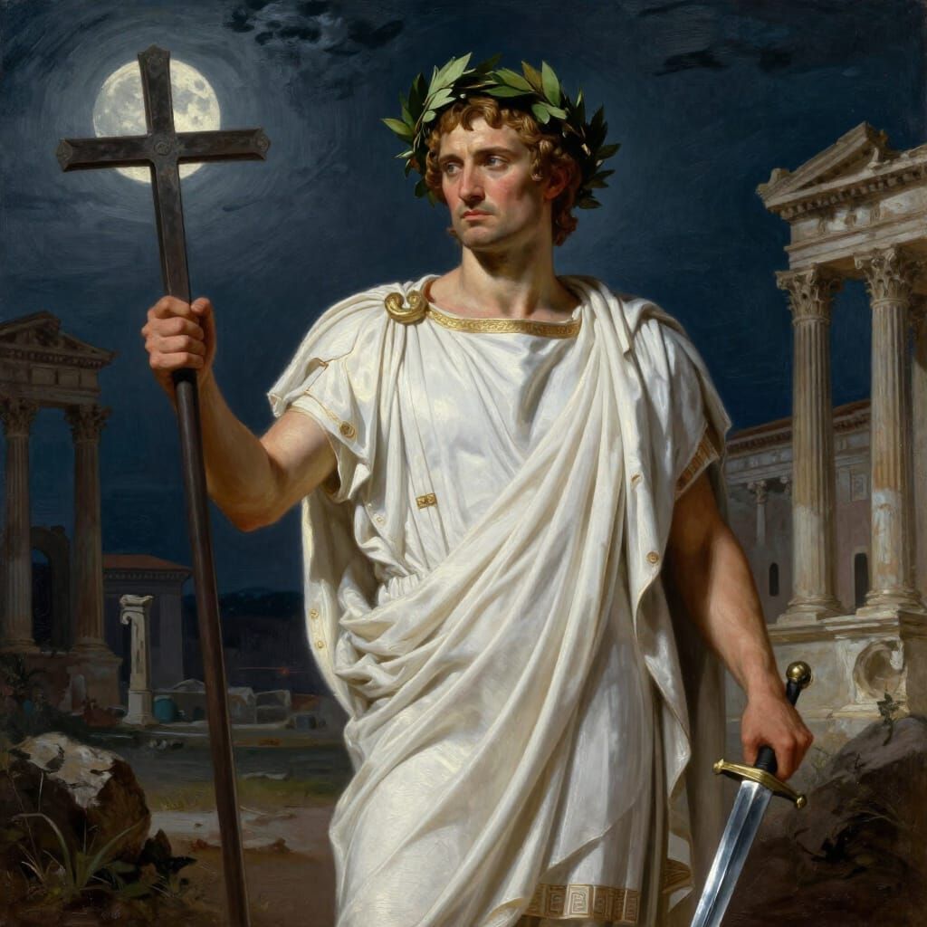 Julius Caesar Vampire Hunter in Roman Ruins