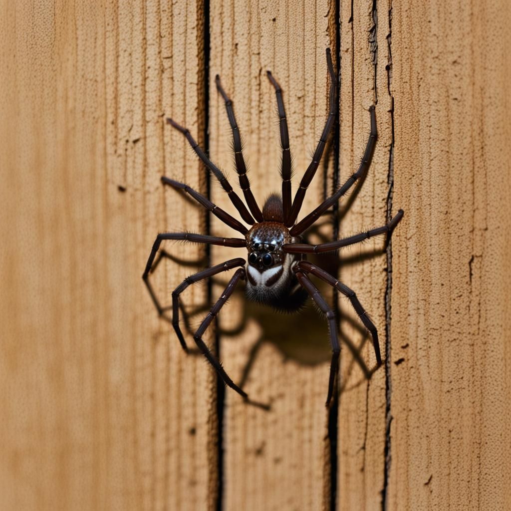 Eerie Spider in Outhouse Liminal Space