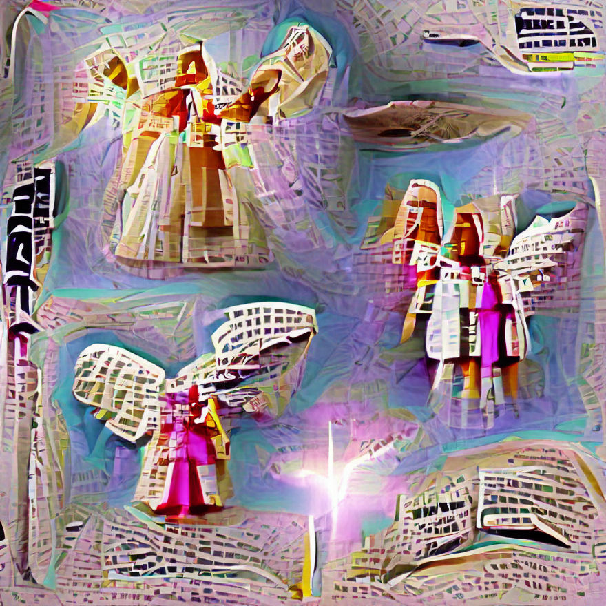 Angelic Figures in a Heavenly Realm