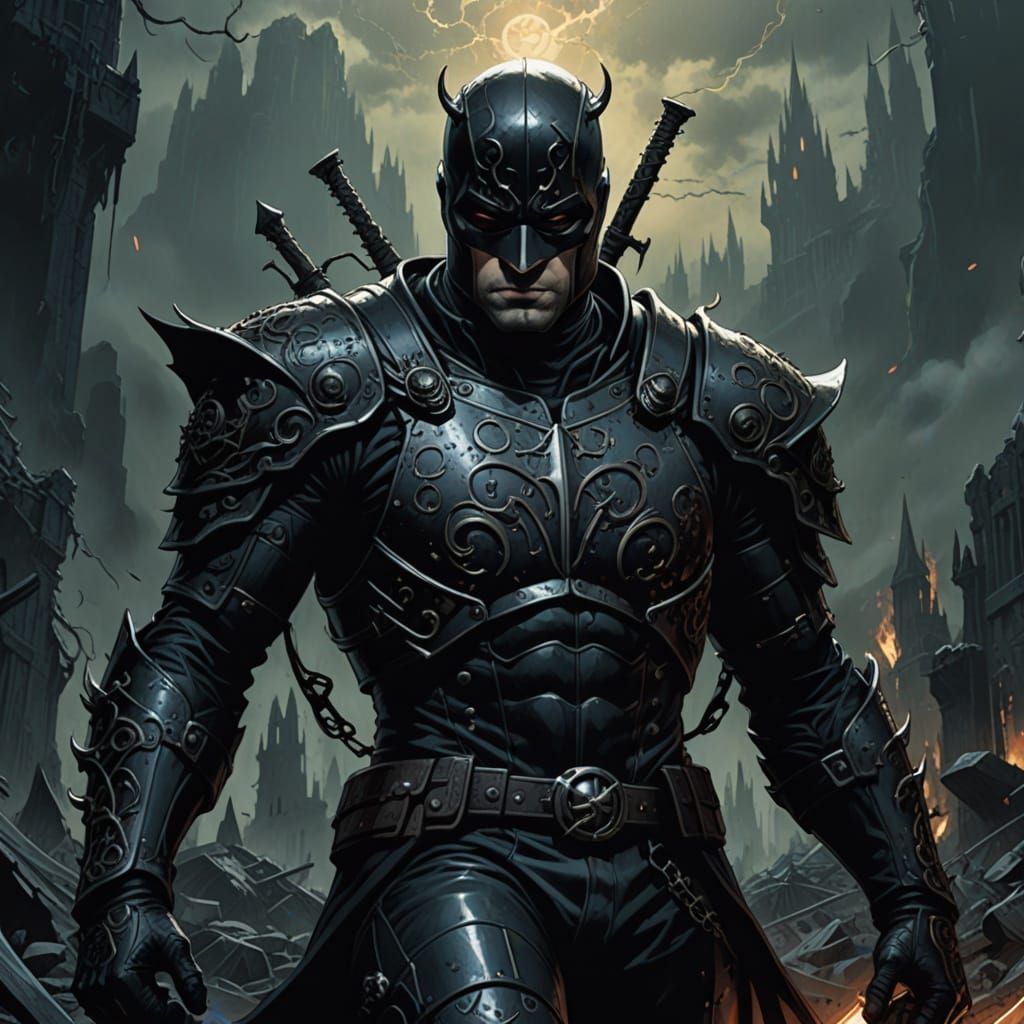 Dark Knight in Hellish Ruins