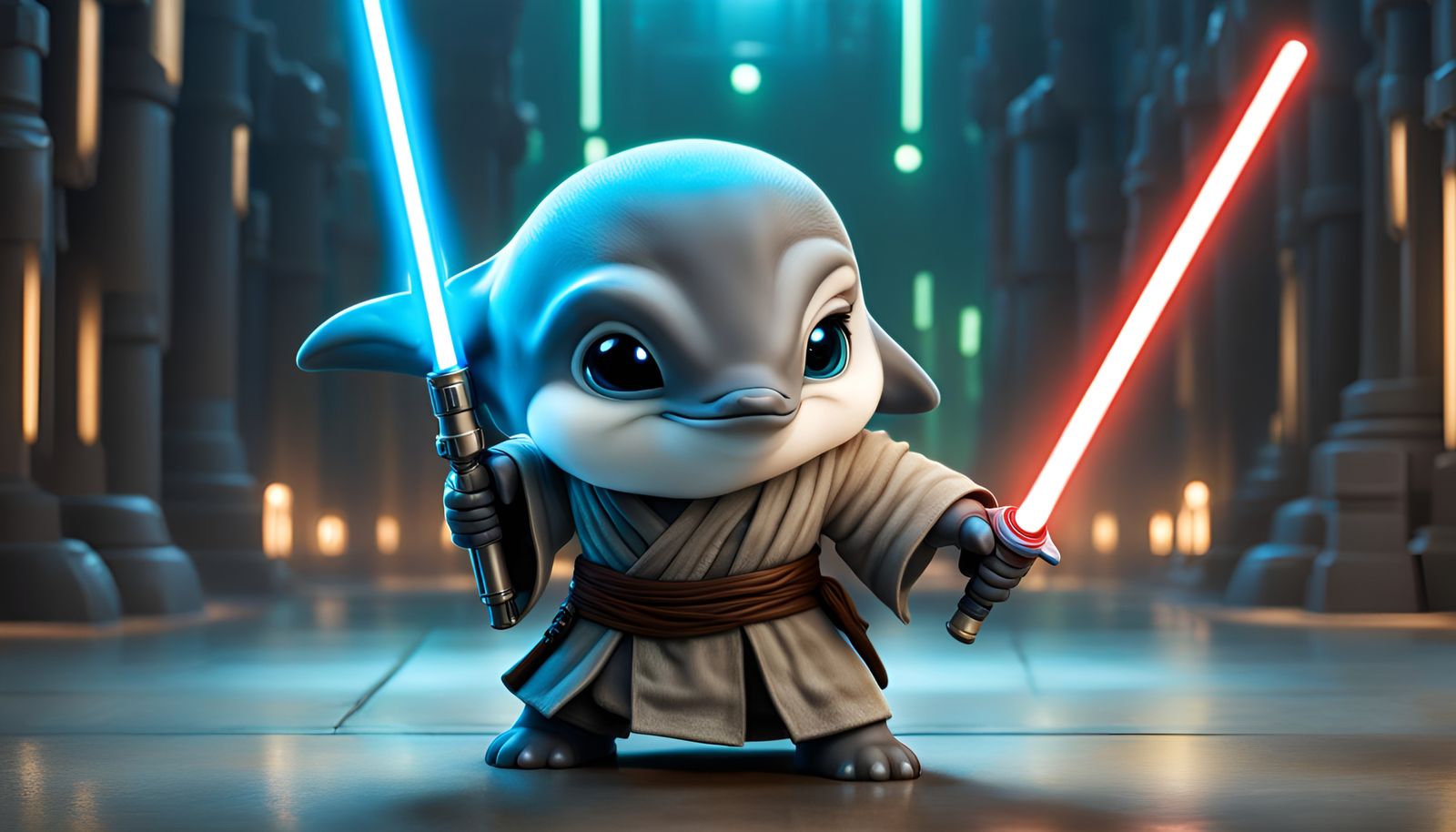 A Chibi Dolphin Jedi Knight In Training (Continued)