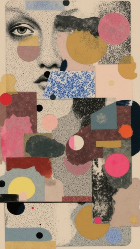 Hopeful Mixed Media Collage with Serene Text