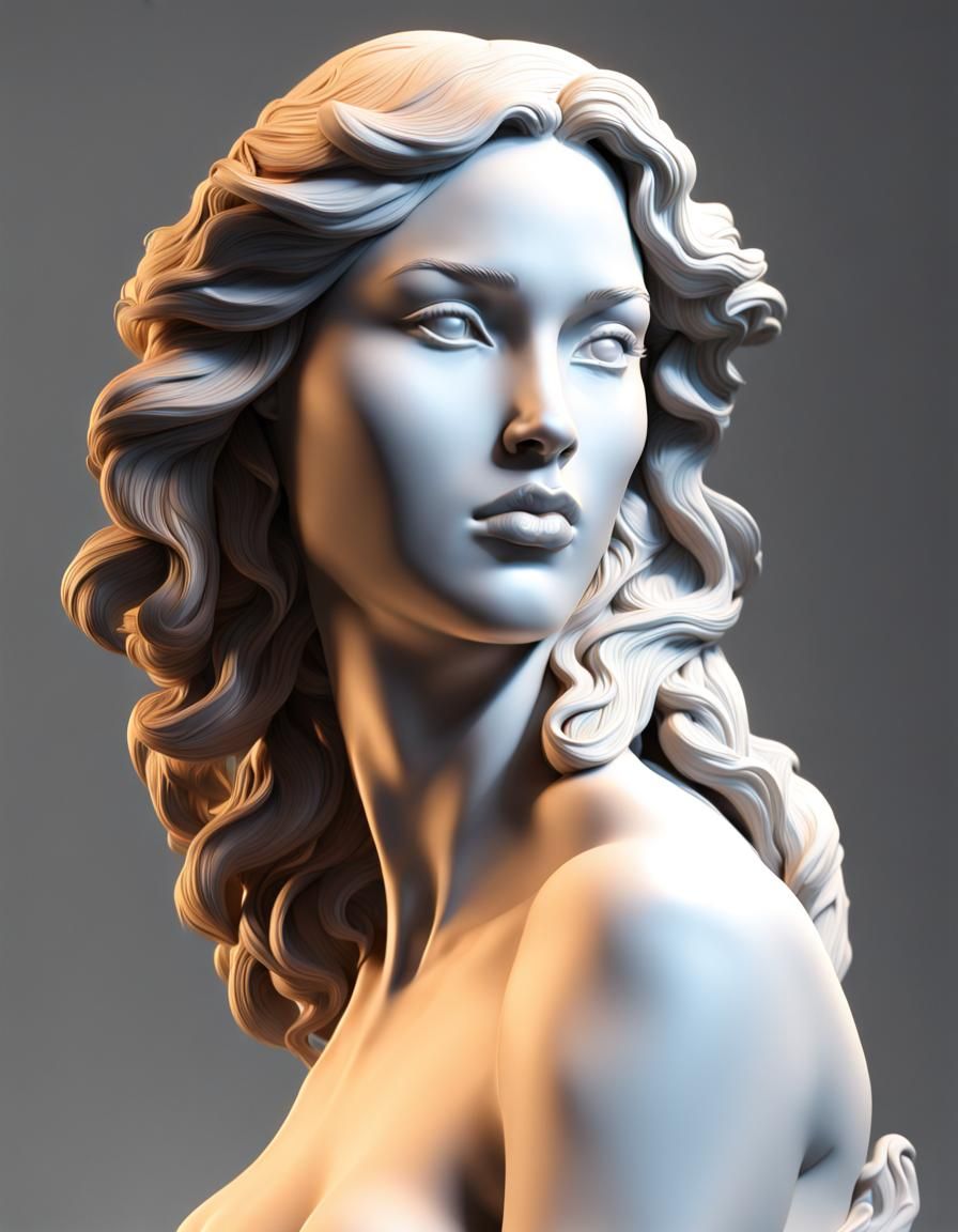 Aphrodite Sculpture with Dynamic Lighting