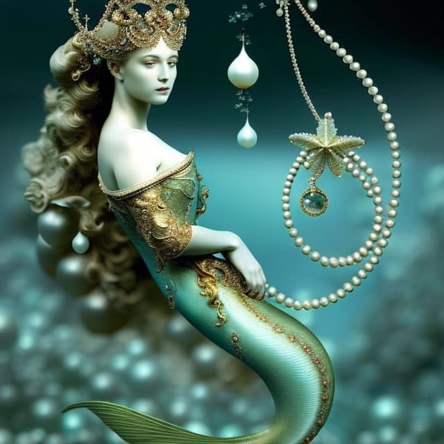 Beautiful deep sea mermaid godddess