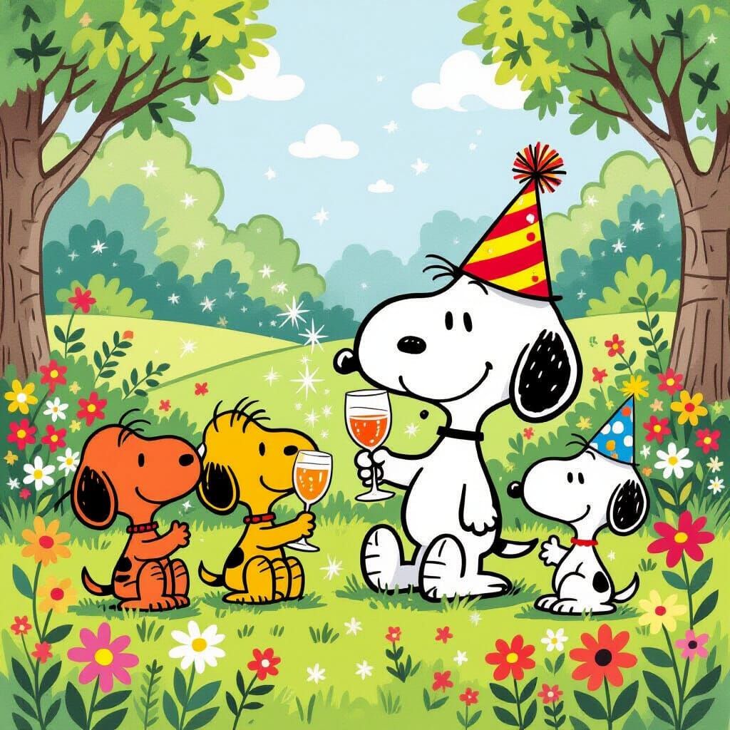 Snoopy and Friends Celebrate with Lake Wine
