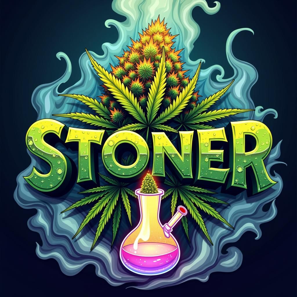 Psychedelic Stoner Lounge Marijuana Art