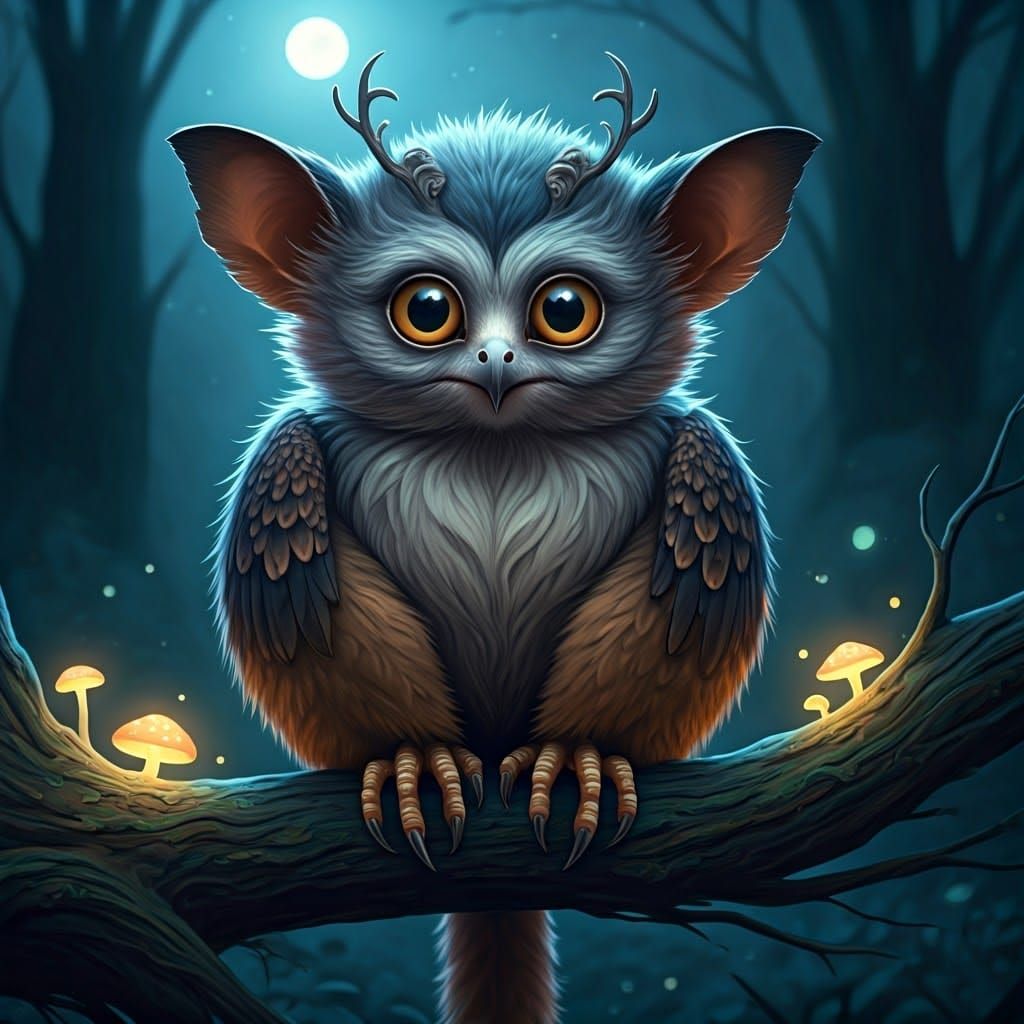 Moonlit Wings of the Bush Eagle