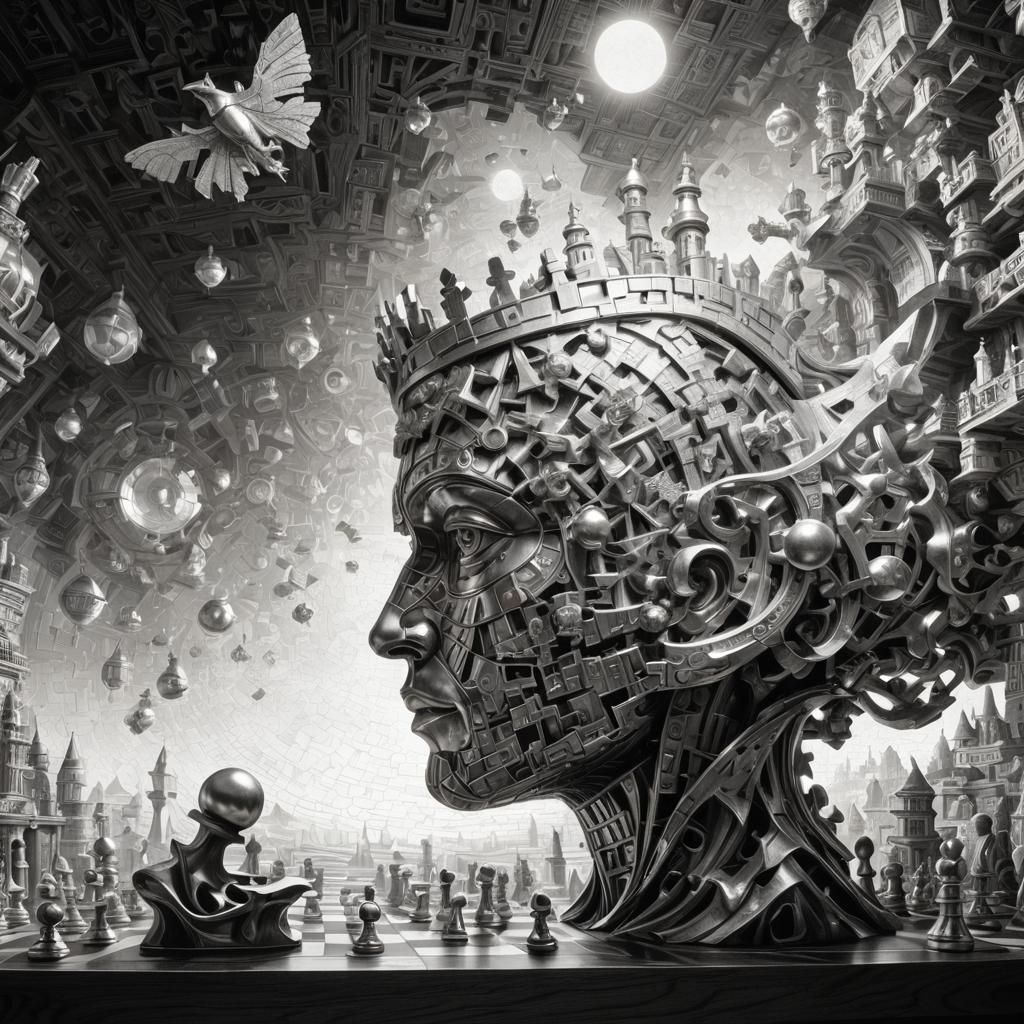 Surreal Unusual Chess Boards Puzzle Art Games Uncanny Valley...