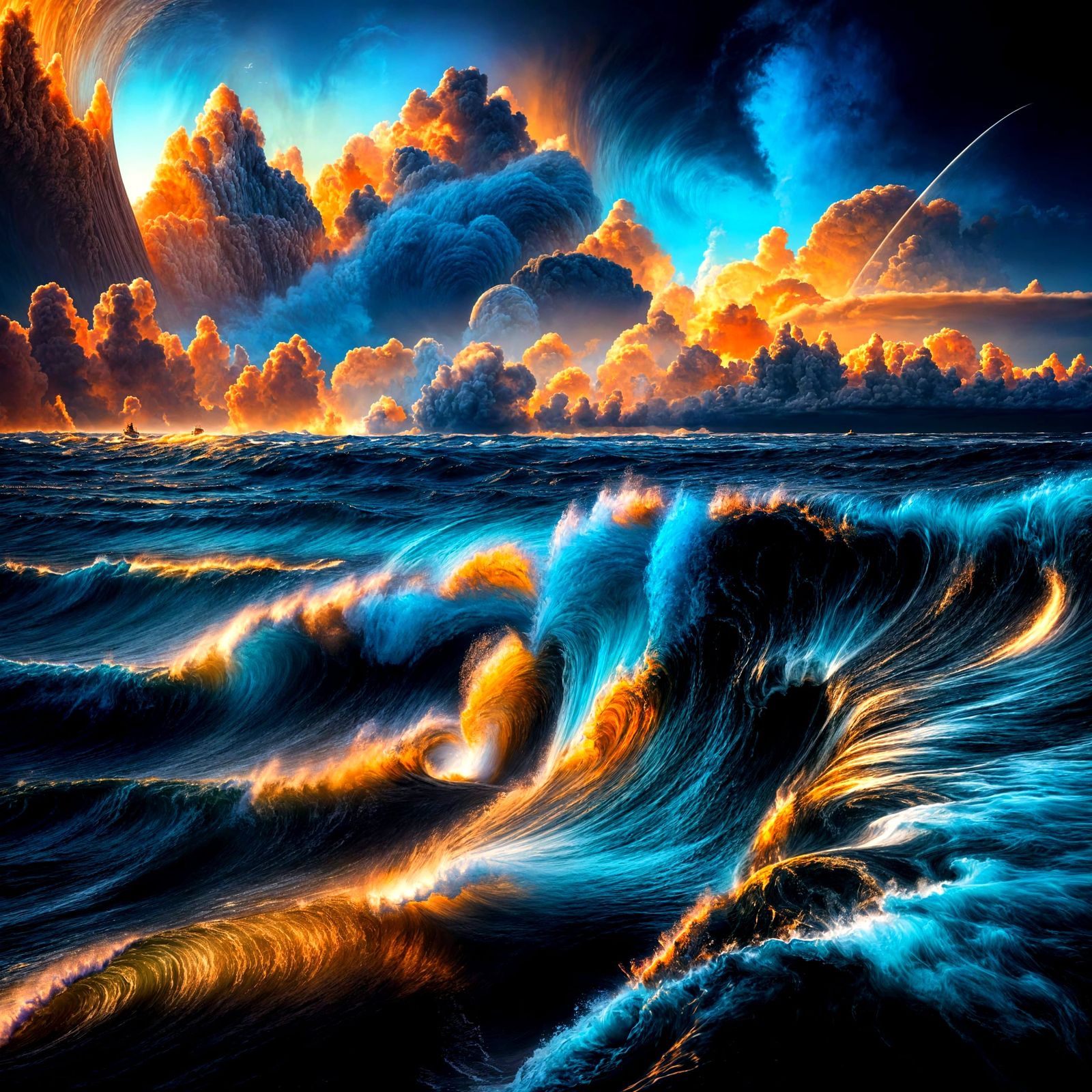 Powerful Wind Creates Enormous Waves