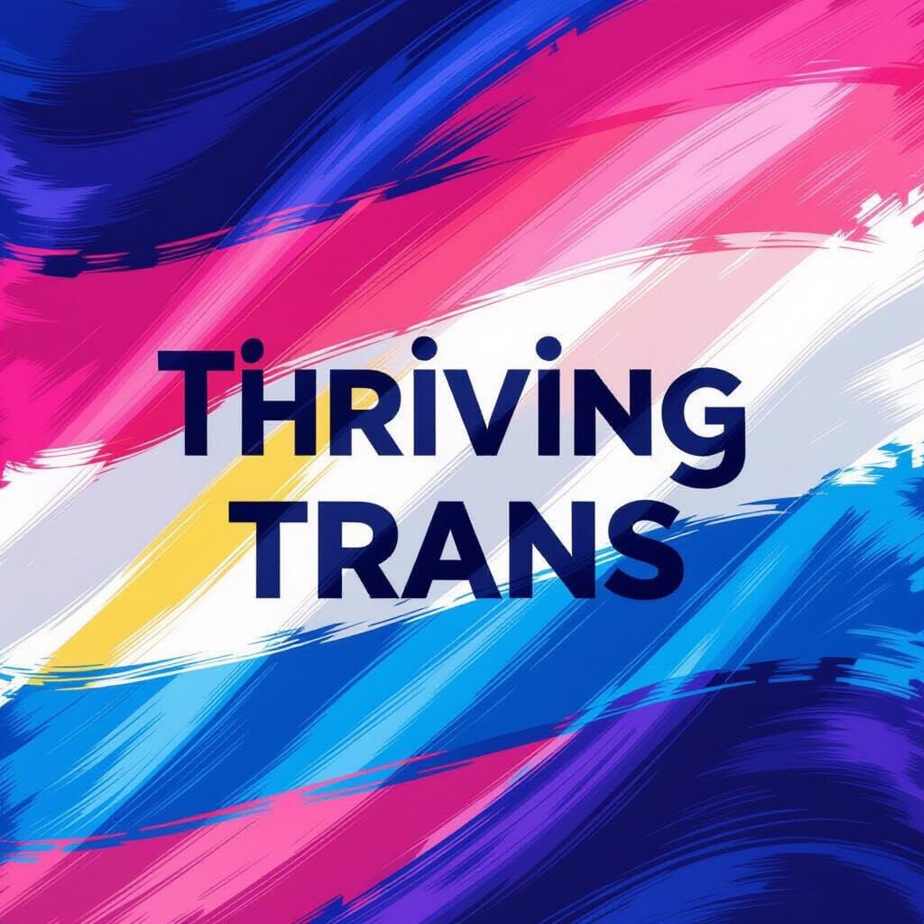 Vibrant Transgender Pride Flag "Thriving Trans" in Textured ...