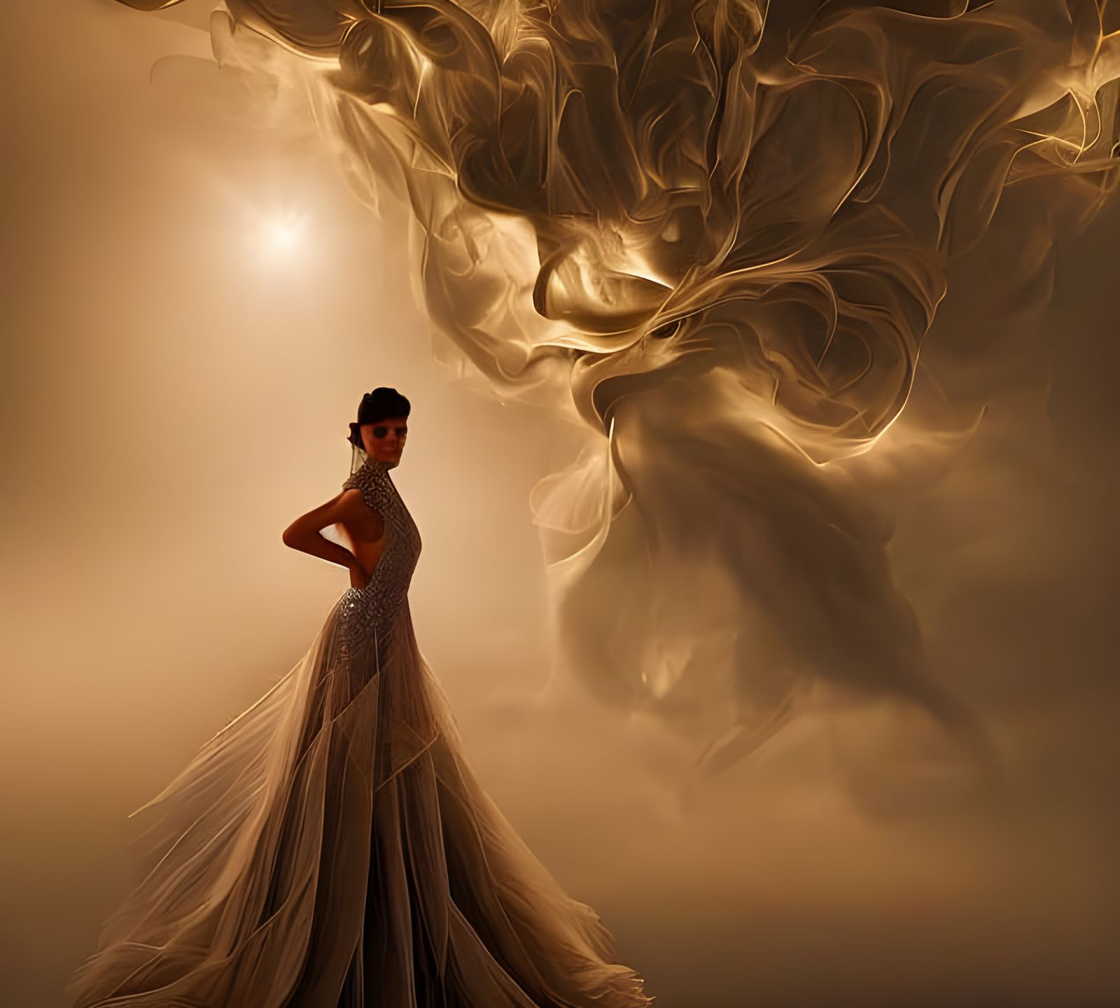 Eldritch Abstract Art with Magic Particles in Ultrarealistic...