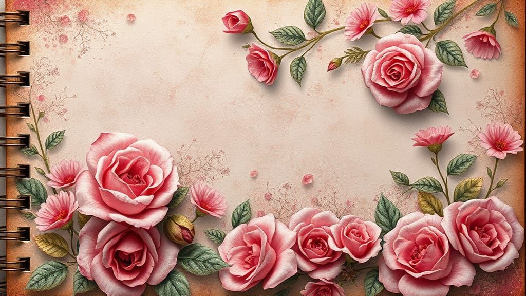 Whimsical Floral Fantasy in Shabby Vintage Style