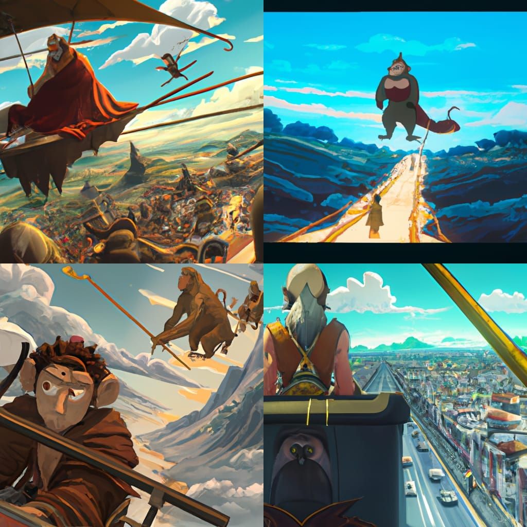 Journey to the West: Ghibli-Style Anime Key Visual