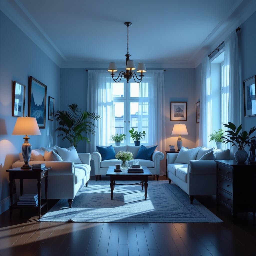 Transparent Apartment Revealed in Double Exposure Style