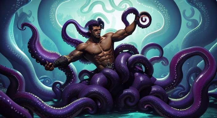 Male Ursula in Disney Renaissance Style