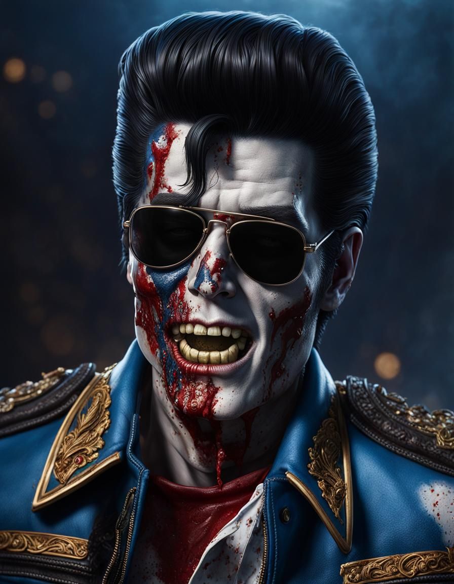 Zombie Elvis and Thriller Michael Jackson in Splattercore