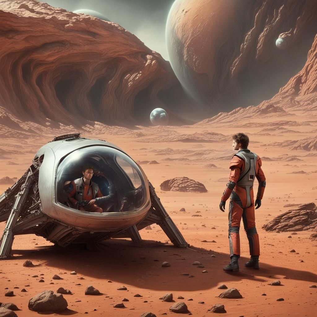 Mars landing spacecraft