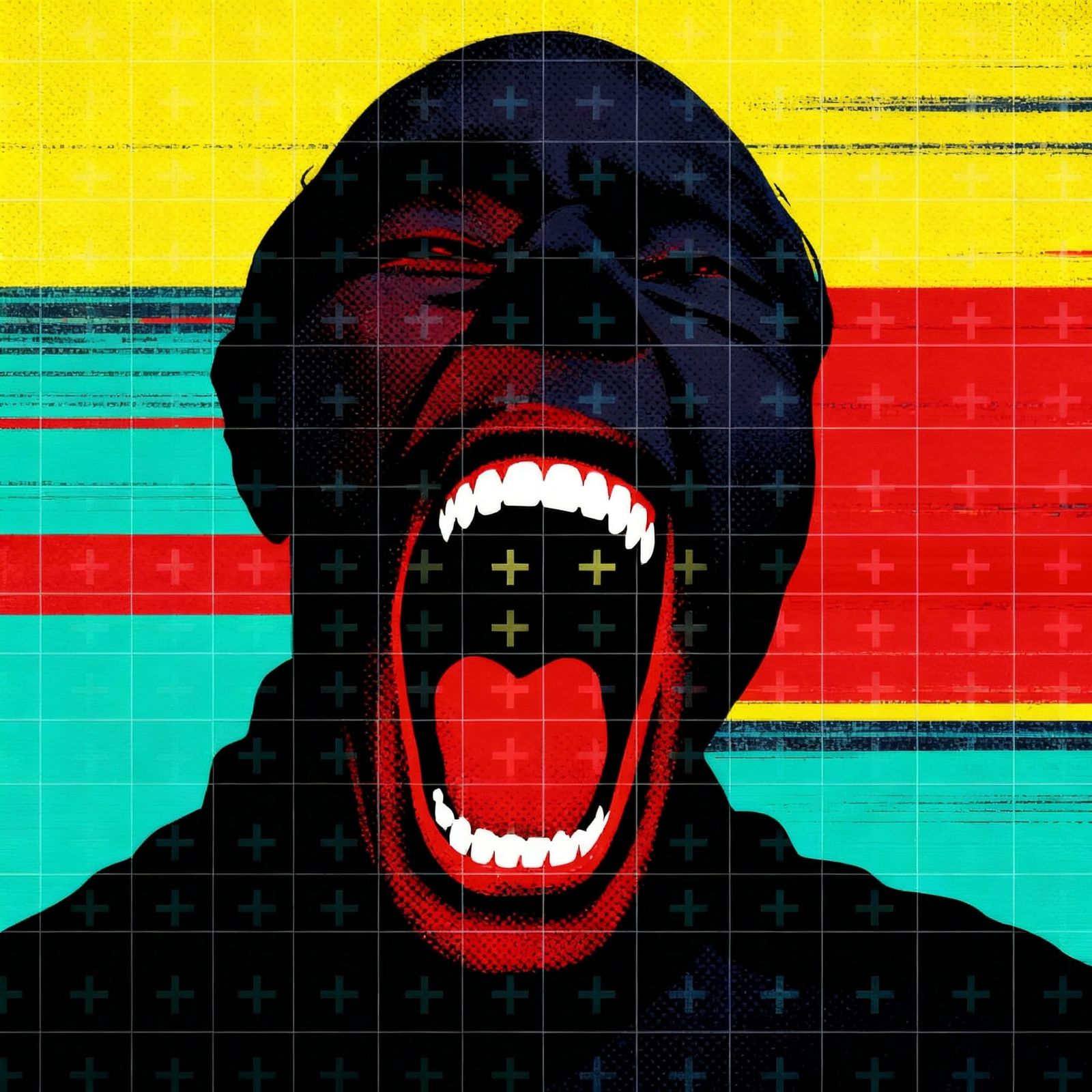 Abstract Geometric Design with Bold Lines