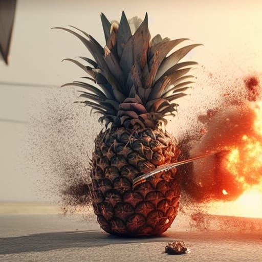 Pineapple Grenade Explosion: Photorealistic CGI Visual Effec...