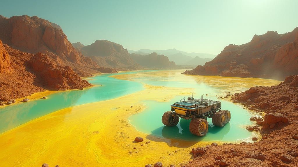 Surreal Ethiopian Landscape Scorched by Intense Sunlight