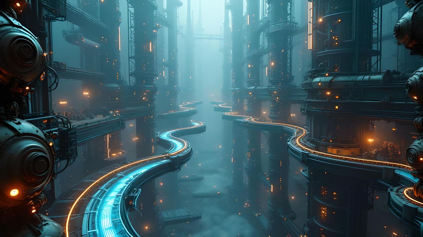 Spectacular Cybercore Machine in Dynamic Motion