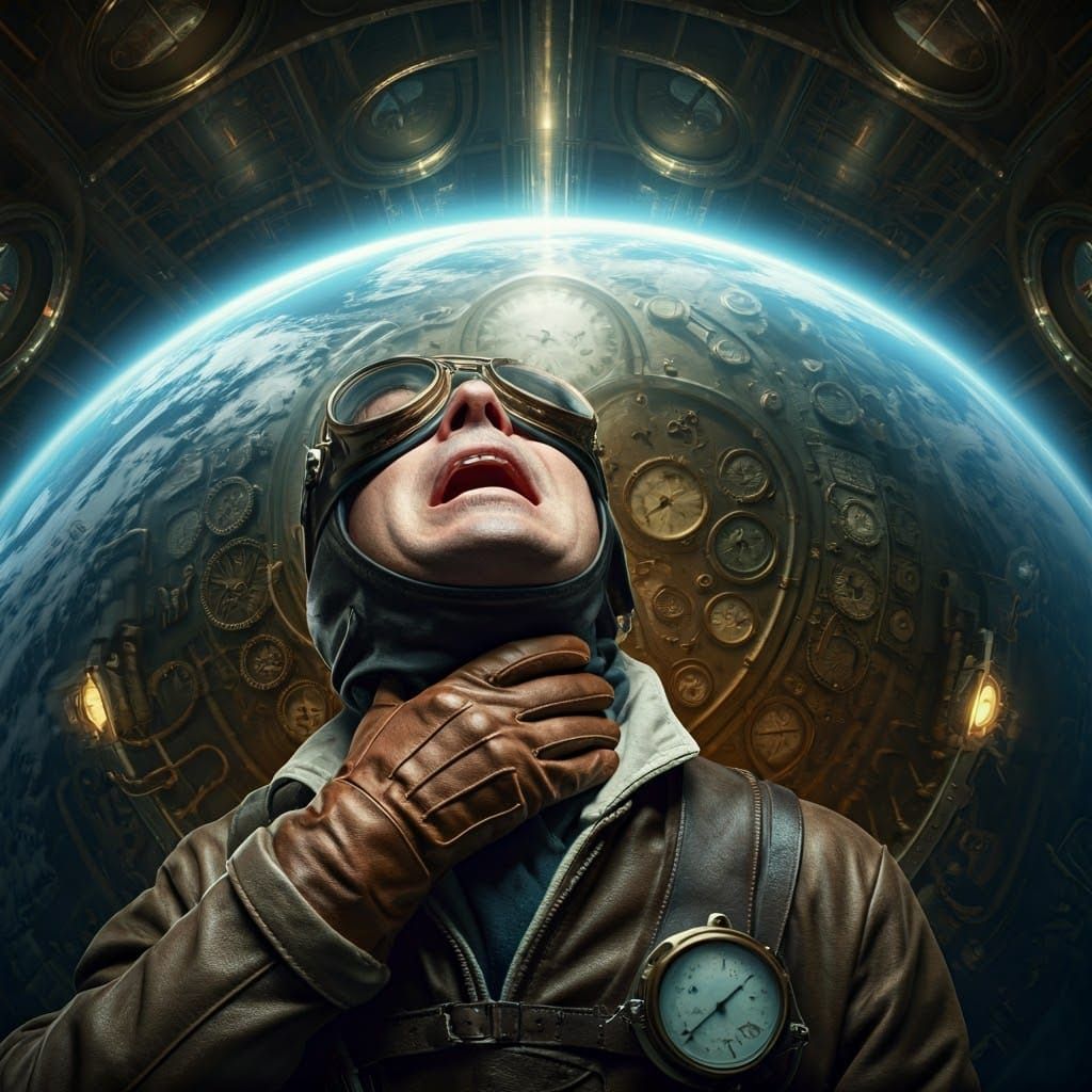 Steampunk Time Machine Pilot Suffocates in Sci-Fi Nightmare