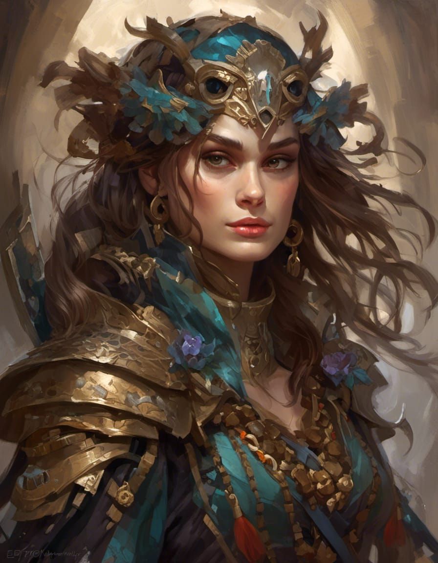 Dramatic Portrait of Woman with Beautiful Eyes