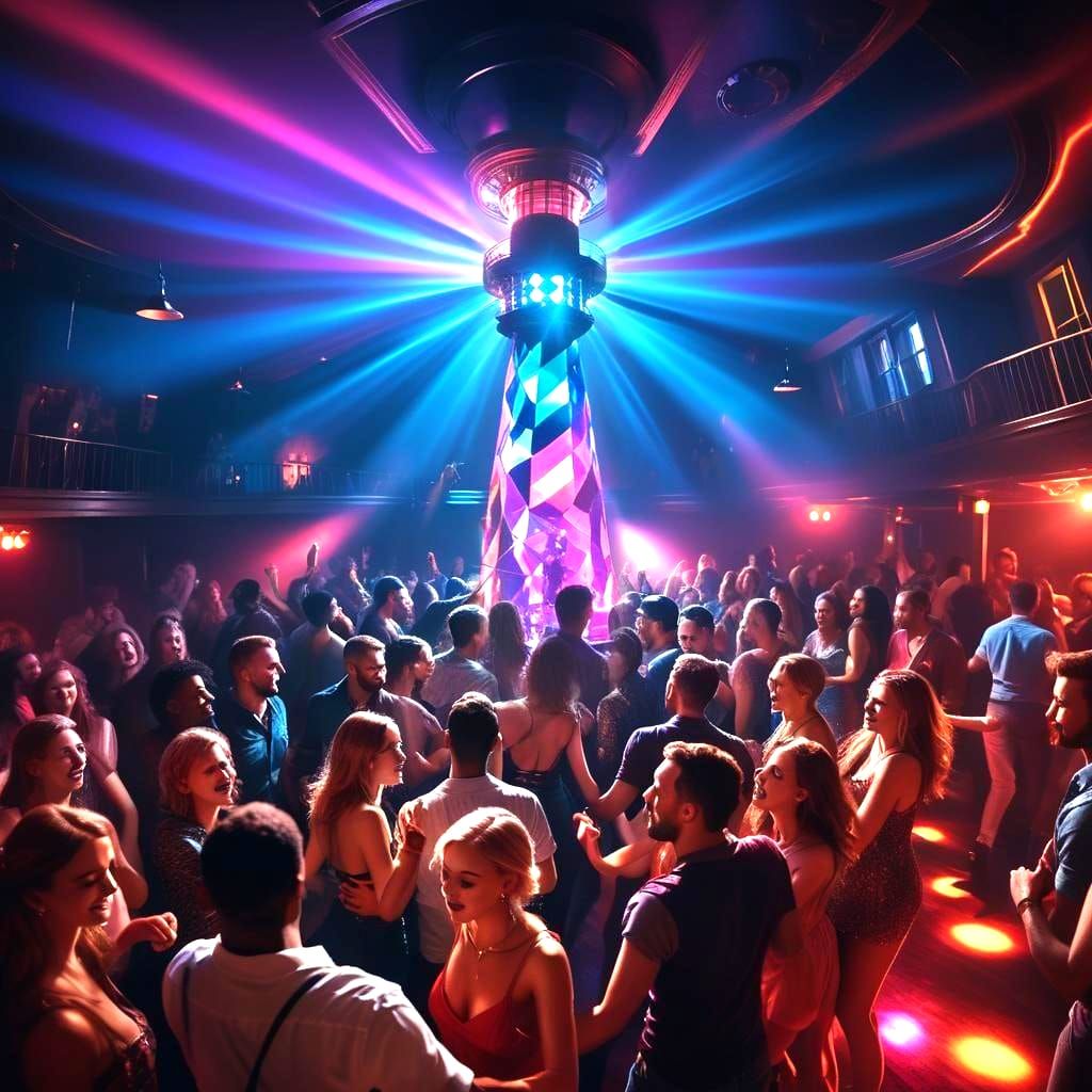 Nightclub Lighthouse Illuminates Dance Floor