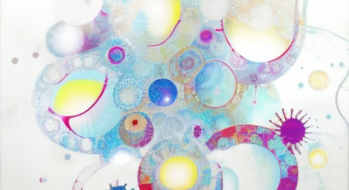 Kaleidoscopic Garden with Marbles, Murakami Style