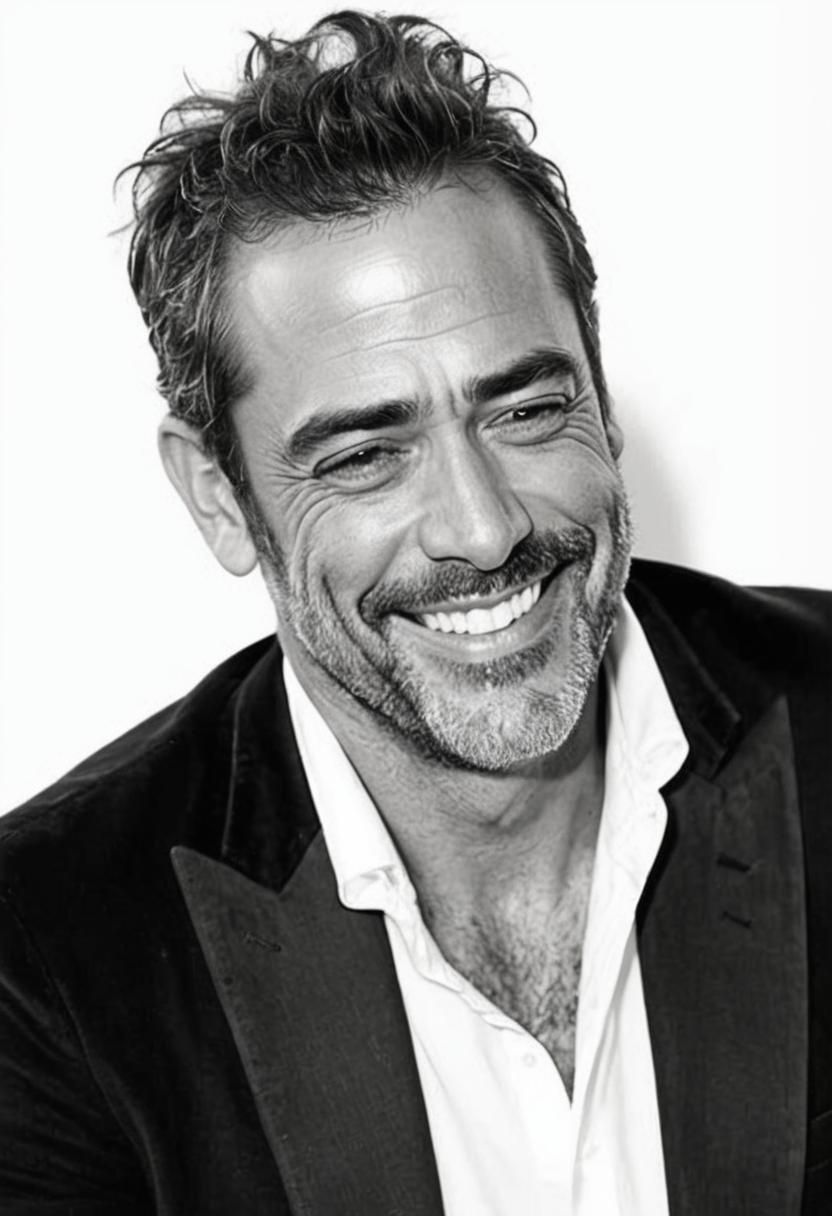 Black and White Portrait of a Smiling Man