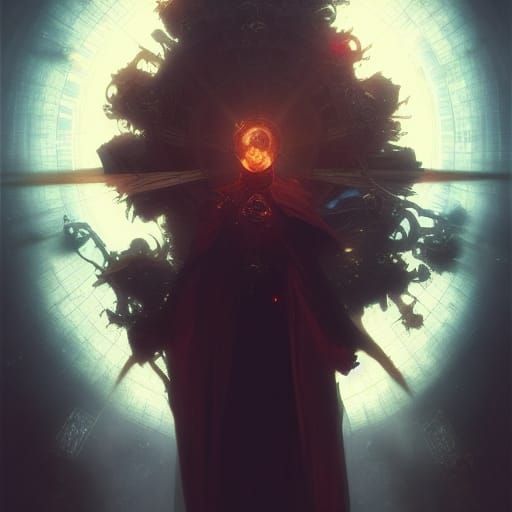 Intricate Eyes of Heaven: Dark Fantasy Concept Art