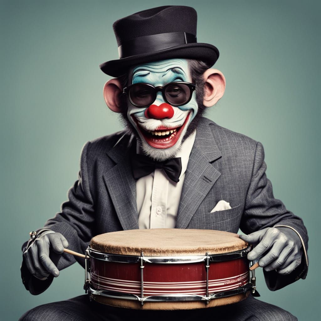 Groovy Zombie Beatnik Bongo Player