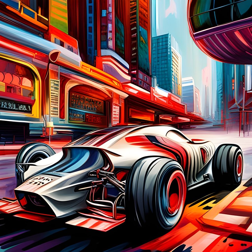 Retrofuturism race cars