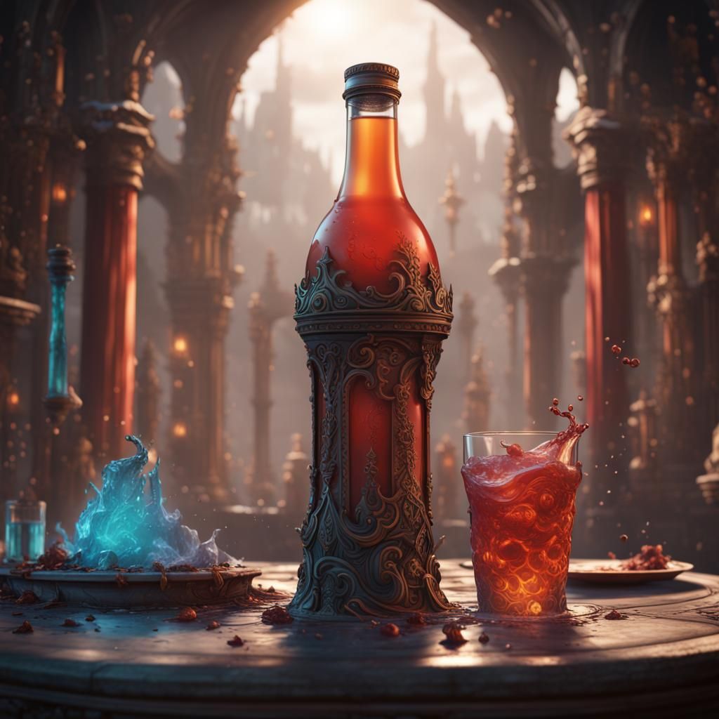 Fantastical Drink in Detailed Matte Painting
