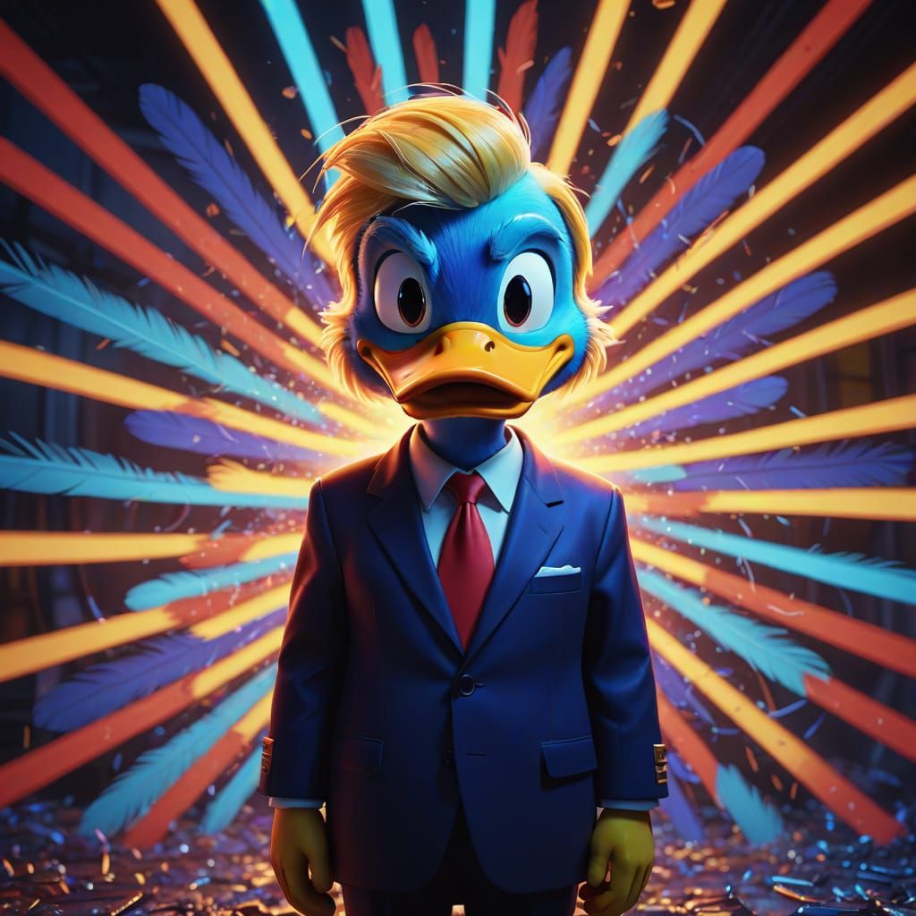 Donald Trump as Donald Duck: Pixar-Style Concept Art