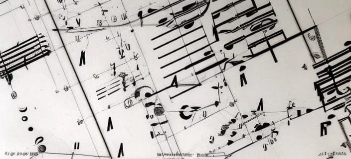 Abstract Graphic Score in Analytical Art Style