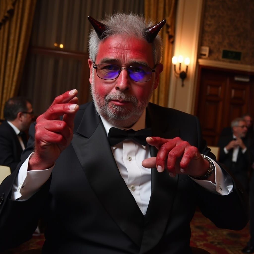 Mischievous Devil in a Tuxedo