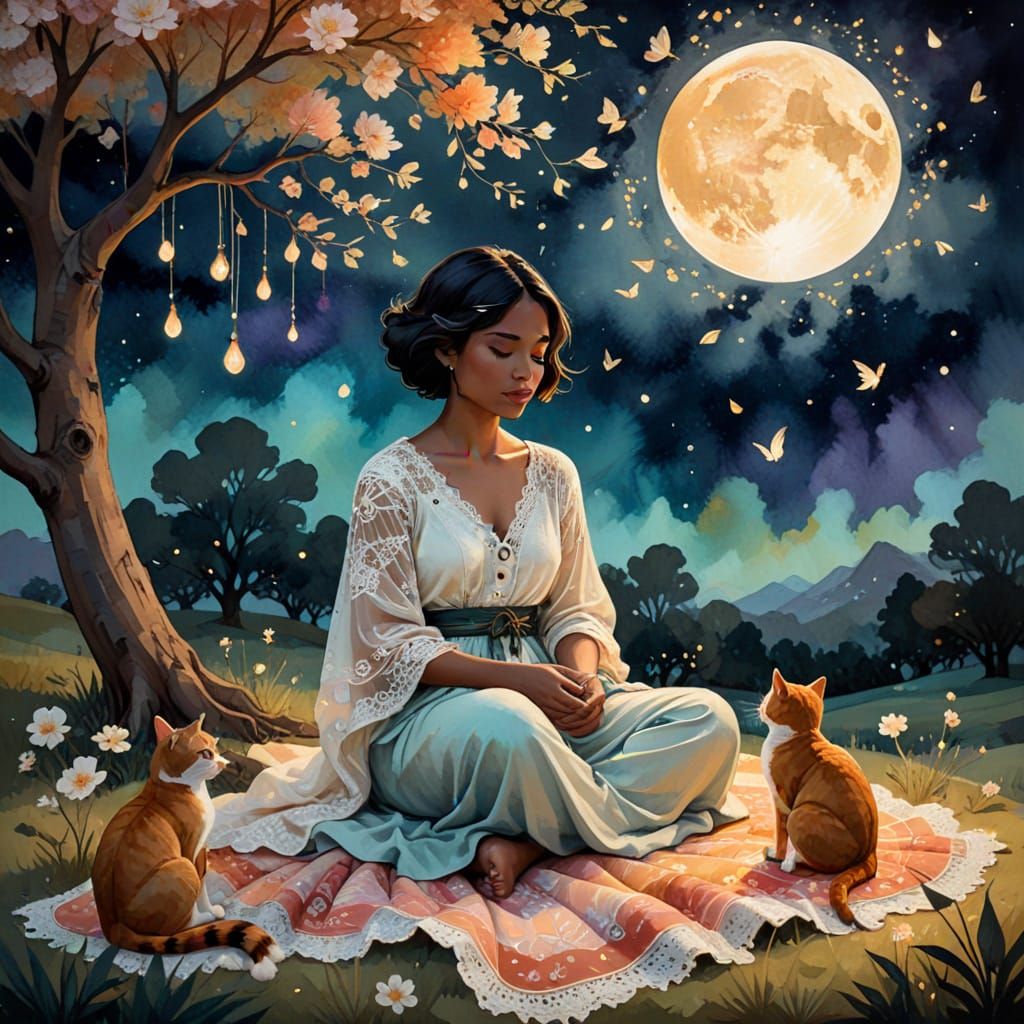 Enchanted Summer Gathering in Dreamy Watercolor-Inspired Sty...