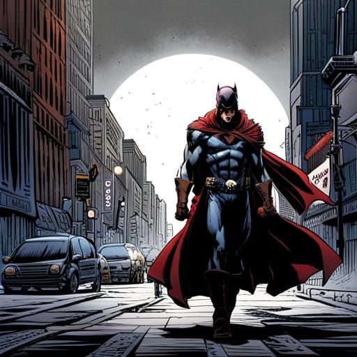 Lethal Assassin in Ink Splash Comic Book Style