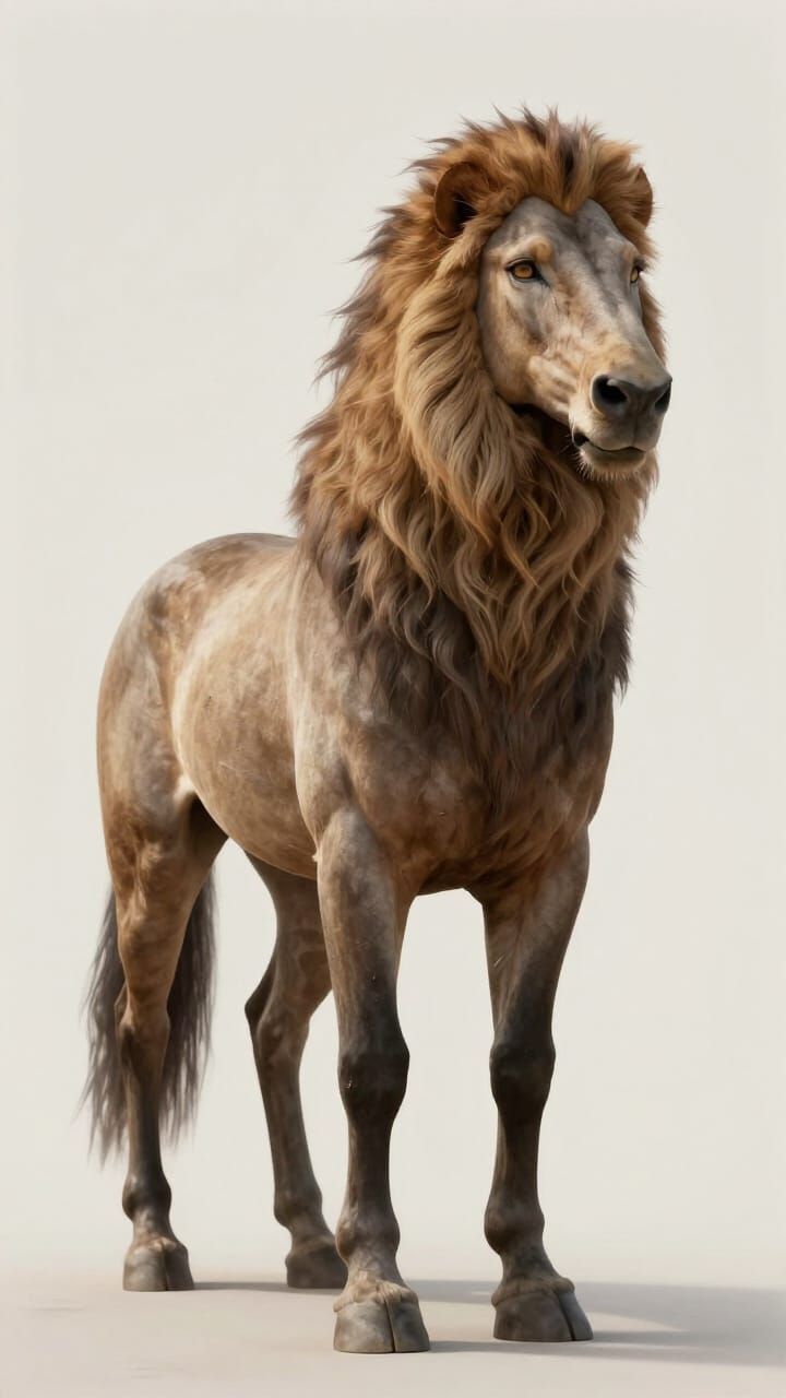 Regal Horse With Lion Mane Symbolizing Leadership