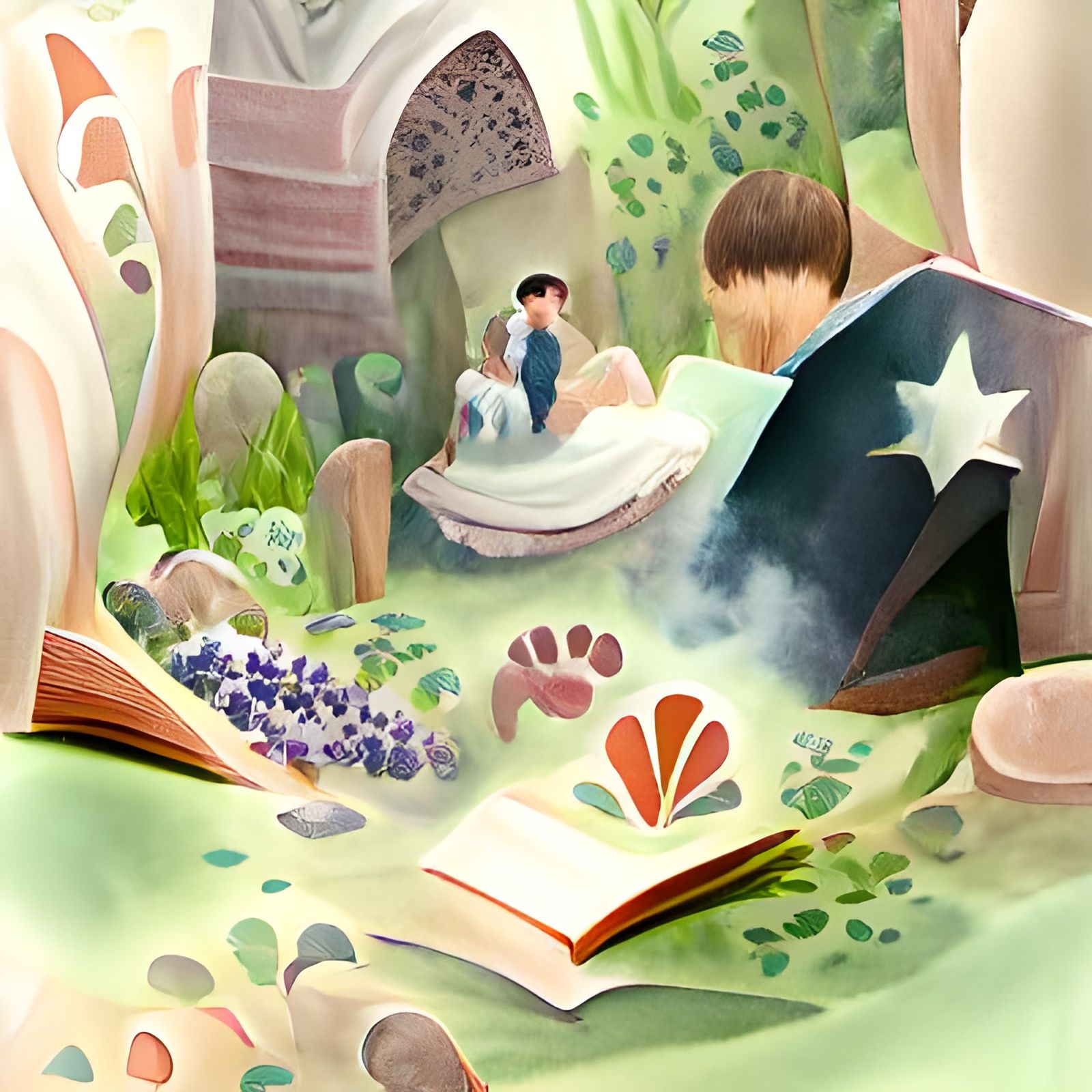Charming Storybook Illustration: Next to Forever