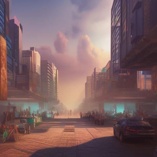 Modern Tel Aviv: Detailed Fantasy Concept Art