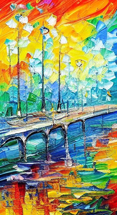 Neo-Impressionist Oil Painting with Textured Paint