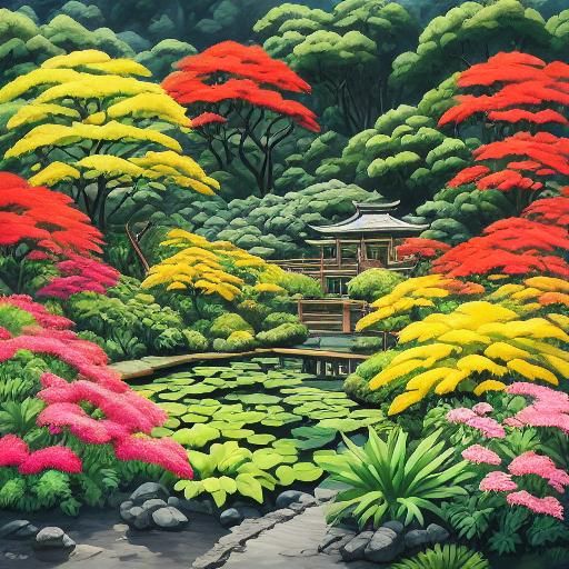 Japanese Botanical Garden Inspired by Hawaii