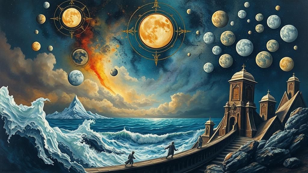 Surreal Dystopian World in Abstract Style