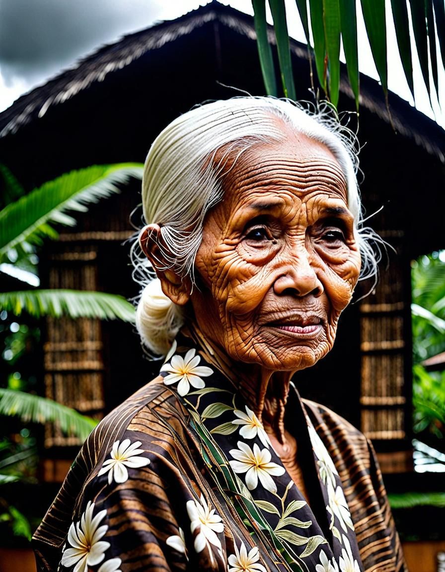 Old Indonesian Woman Reflects on Life