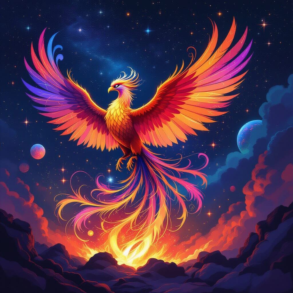 Majestic Phoenix Rises From Cosmic Explosion